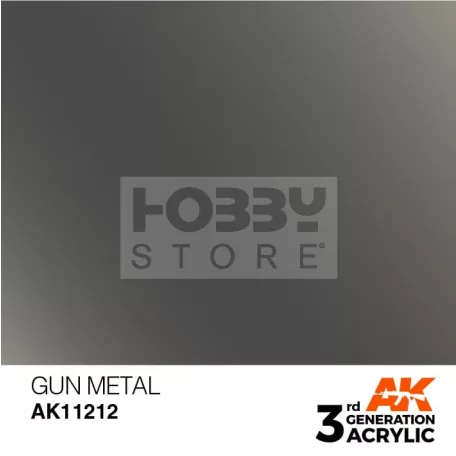 AK-Interactive - Acrylics 3rd generation Gun Metal 17ml - akrilfesték AK11212