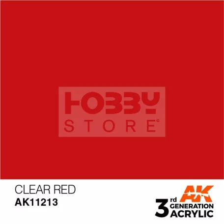 AK-Interactive - Acrylics 3rd generation Clear Red 17ml - akrilfesték AK11213