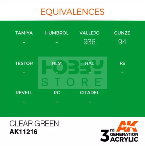 AK-Interactive - Acrylics 3rd generation Clear Green 17ml - akrilfesték AK11216