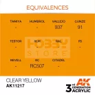 AK-Interactive - Acrylics 3rd generation Clear Yellow 17ml - akrilfesték AK11217