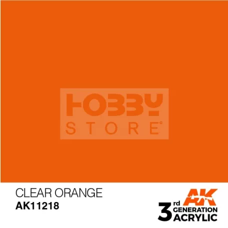 AK-Interactive - Acrylics 3rd generation Clear Orange 17ml - akrilfesték AK11218