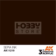   AK-Interactive - Acrylics 3rd generation Sepia INK 17ml - akrilfesték AK11219