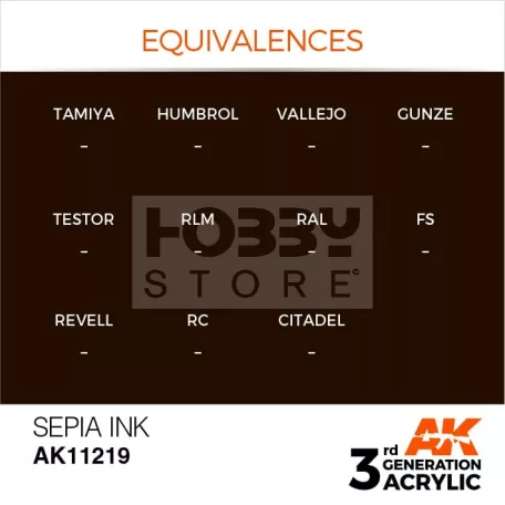 AK-Interactive - Acrylics 3rd generation Sepia INK 17ml - akrilfesték AK11219