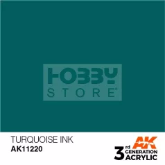   AK-Interactive - Acrylics 3rd generation Turquoise INK 17ml - akrilfesték AK11220