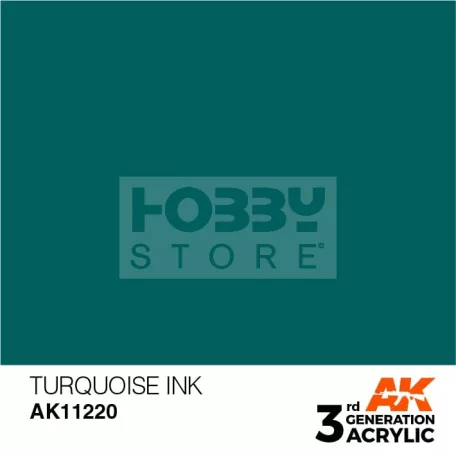 AK-Interactive - Acrylics 3rd generation Turquoise INK 17ml - akrilfesték AK11220