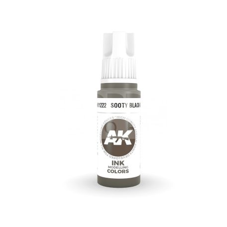 AK-Interactive - Acrylics 3rd generation Sooty Black INK 17ml - akrilfesték AK11222