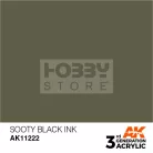 AK-Interactive - Acrylics 3rd generation Sooty Black INK 17ml - akrilfesték AK11222