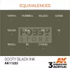 AK-Interactive - Acrylics 3rd generation Sooty Black INK 17ml - akrilfesték AK11222