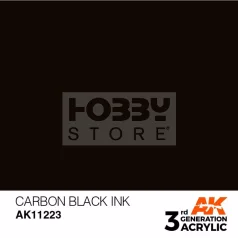   AK-Interactive - Acrylics 3rd generation Carbon Black INK 17ml - akrilfesték AK11223