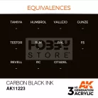 AK-Interactive - Acrylics 3rd generation Carbon Black INK 17ml - akrilfesték AK11223