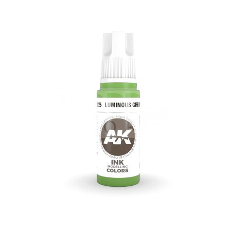 AK-Interactive - Acrylics 3rd generation Luminous Green INK 17ml - akrilfesték AK11225