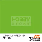 AK-Interactive - Acrylics 3rd generation Luminous Green INK 17ml - akrilfesték AK11225