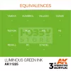 AK-Interactive - Acrylics 3rd generation Luminous Green INK 17ml - akrilfesték AK11225