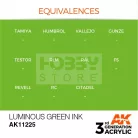 AK-Interactive - Acrylics 3rd generation Luminous Green INK 17ml - akrilfesték AK11225
