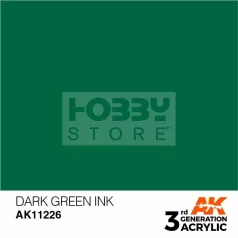   AK-Interactive - Acrylics 3rd generation Dark Green INK 17ml - akrilfesték AK11226