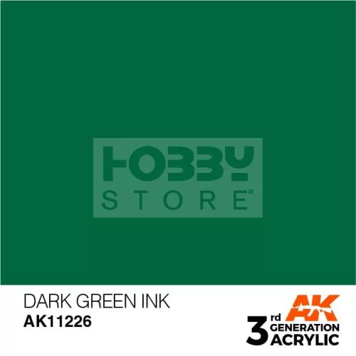 AK-Interactive - Acrylics 3rd generation Dark Green INK 17ml - akrilfesték AK11226