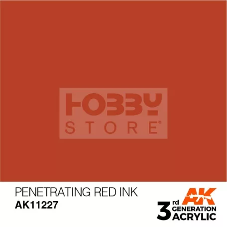 AK-Interactive - Acrylics 3rd generation Penetrating Red INK 17ml - akrilfesték AK11227