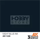 AK-Interactive - Acrylics 3rd generation Night Blue INK 17ml - akrilfesték AK11228