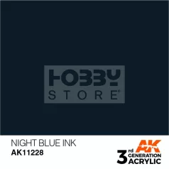   AK-Interactive - Acrylics 3rd generation Night Blue INK 17ml - akrilfesték AK11228