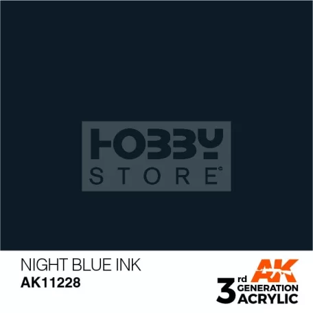 AK-Interactive - Acrylics 3rd generation Night Blue INK 17ml - akrilfesték AK11228