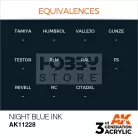 AK-Interactive - Acrylics 3rd generation Night Blue INK 17ml - akrilfesték AK11228