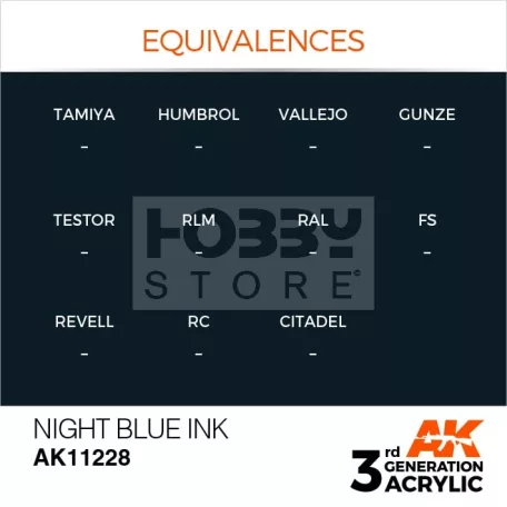 AK-Interactive - Acrylics 3rd generation Night Blue INK 17ml - akrilfesték AK11228