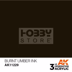   AK-Interactive - Acrylics 3rd generation Burnt Umber INK - akrilfesték AK11229