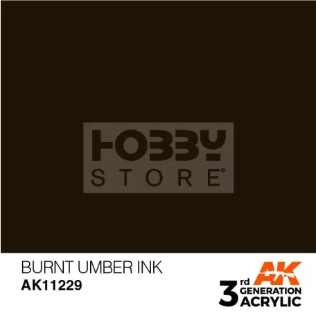 AK-Interactive - Acrylics 3rd generation Burnt Umber INK - akrilfesték AK11229