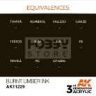 AK-Interactive - Acrylics 3rd generation Burnt Umber INK - akrilfesték AK11229