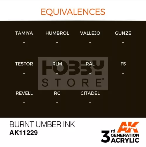 AK-Interactive - Acrylics 3rd generation Burnt Umber INK - akrilfesték AK11229