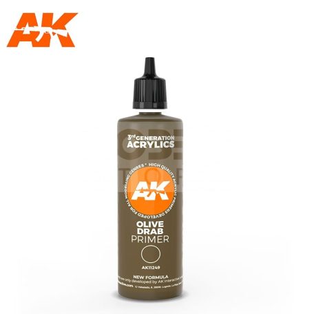 AK-Interactive - Olive drab surface primer 100Ml - alapozó akrilfesték AK11249