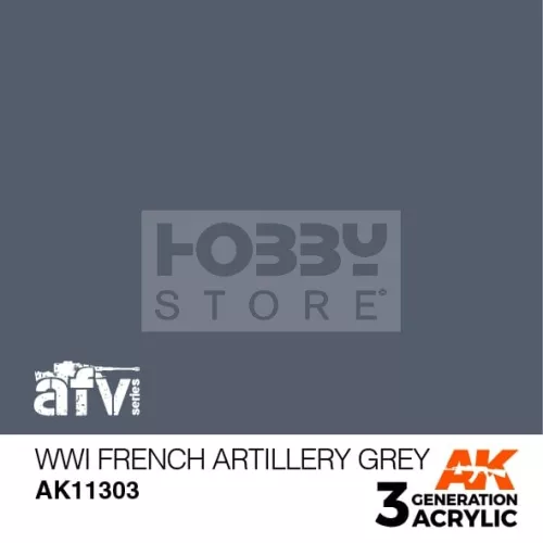 AK-Interactive - Acrylics 3rd generation WWI French Artillery Grey - akrilfesték AK11303