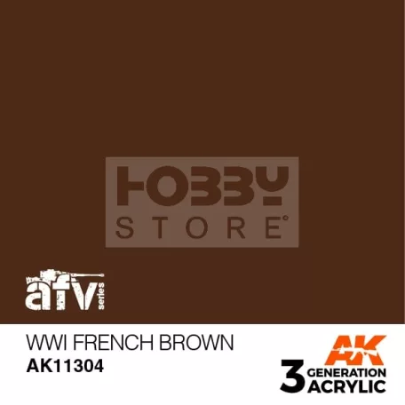 AK-Interactive - Acrylics 3rd generation WWI French Brown - akrilfesték AK11304