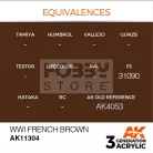 AK-Interactive - Acrylics 3rd generation WWI French Brown - akrilfesték AK11304