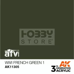   AK-Interactive - Acrylics 3rd generation WWI French Green 1 - akrilfesték AK11305