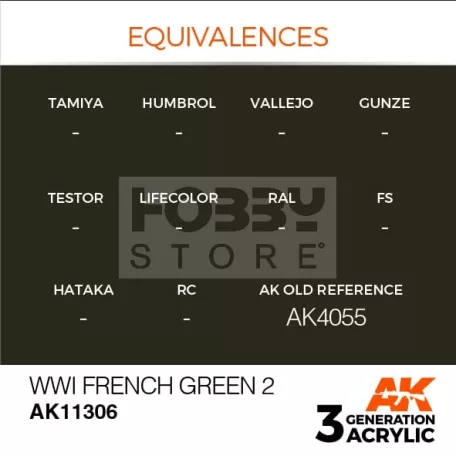 AK-Interactive - Acrylics 3rd generation WWI French Green 2 - akrilfesték AK11306