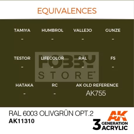 AK-Interactive - Acrylics 3rd generation RAL 6003 Olivgrün opt.2 - akrilfesték AK11310