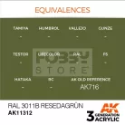 AK-Interactive - Acrylics 3rd generation RAL 6011B Resedagrün - akrilfesték AK11312