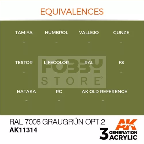 AK-Interactive - Acrylics 3rd generation RAL 7008 Graugrün Opt 2 - akrilfesték AK11314