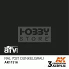 AK-Interactive - Acrylics 3rd generation RAL 7021 Dunkelgrau - akrilfesték AK11316