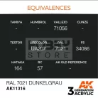 AK-Interactive - Acrylics 3rd generation RAL 7021 Dunkelgrau - akrilfesték AK11316