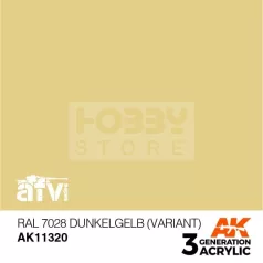   AK-Interactive - Acrylics 3rd generation RAL 7028 Dunkelgelb (Variant) - akrilfesték AK11320