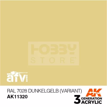 AK-Interactive - Acrylics 3rd generation RAL 7028 Dunkelgelb (Variant) - akrilfesték AK11320