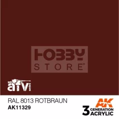   AK-Interactive - Acrylics 3rd generation RAL 8013 Rotbraun - akrilfesték AK11329