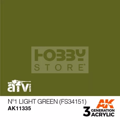 AK-Interactive - Acrylics 3rd generation NÂş1 Light Green (FS34151) - akrilfesték AK11335