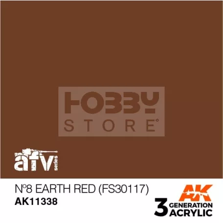 AK-Interactive - Acrylics 3rd generation NÂş8 Earth Red (FS30117) - akrilfesték AK11338