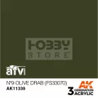 AK-Interactive - Acrylics 3rd generation N9 Olive Drab (FS33070) - akrilfesték AK11339
