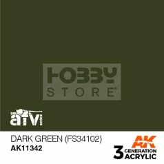   AK-Interactive - Acrylics 3rd generation Dark Green (FS34102) - akrilfesték AK11342