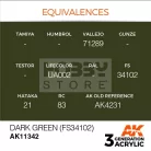 AK-Interactive - Acrylics 3rd generation Dark Green (FS34102) - akrilfesték AK11342