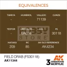 AK-Interactive - Acrylics 3rd generation Field Drab (FS30118) - akrilfesték AK11344